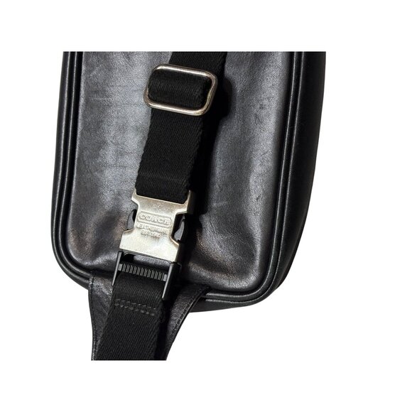 Coach Waist Belt Bag Leather Fanny Pack Black-approx. 9” x 5.5” x 1.5” - Picture 10 of 14